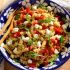 Nudelsalat mit Fusilli, Mozzarella, Tomate und Rucola