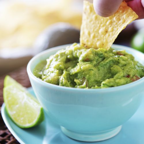 1) Guacamole mit Speck