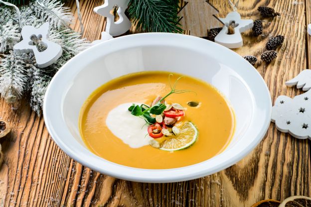 Vorspeise Menü 2: Weihnachtliche Kürbissuppe
