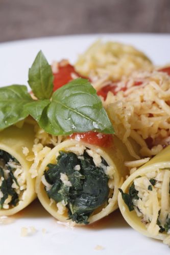 Cannelloni mit Spinat und Ricotta