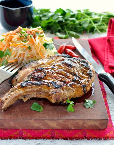 Vietnamesisches Zitronengras-Schweineschnitzel