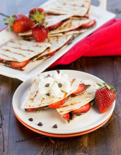 Gegrillte Erdbeer und Nutella-Quesadillas