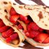 Crêpes mit Erdbeeren und Schokolade