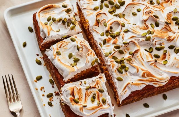 Kürbiskuchen mit Baiserhaube