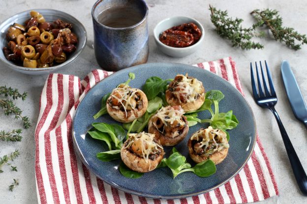 Gefüllte Champignons