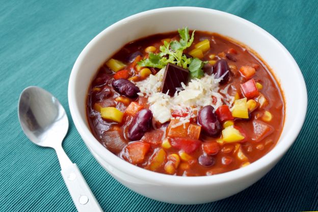 Mexikanische Schokoladen-Bohnen-Chili-Suppe