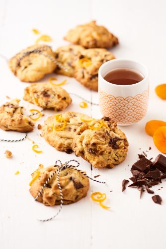 weiche Cookies mit Schoko/ Orange / Aprikose