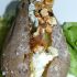 Kartoffeln mit Roquefort und Birne gefüllt