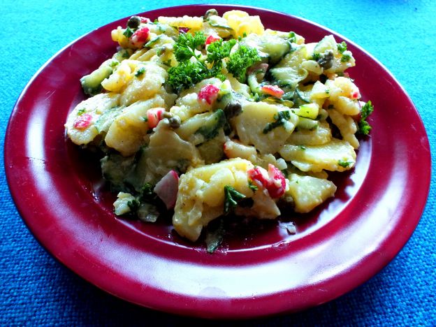 kartoffelsalat mit essig-öl-dressing