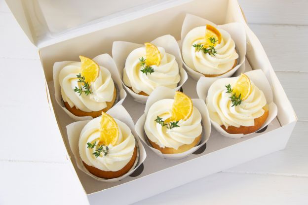 Orangen Cupcakes mit Thymian