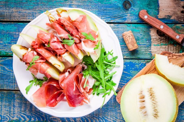 Melone mit Serrano-Schinken