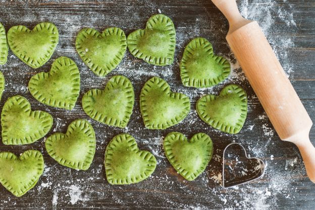 Herz-Ravioli mit Ricottafüllung