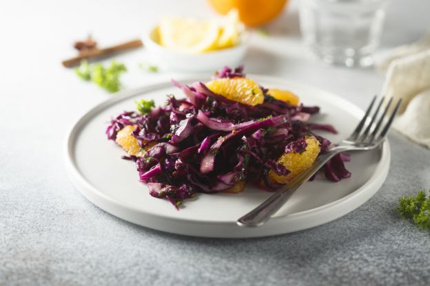 Rotkohlsalat mit Orangen