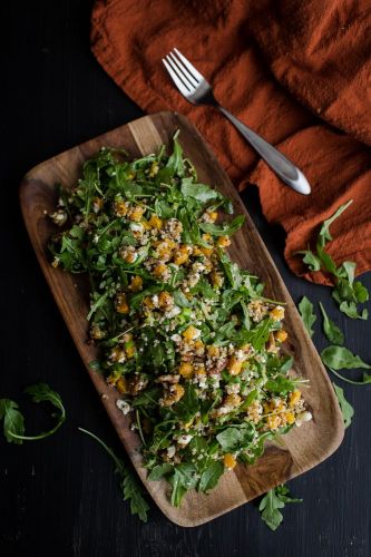 Gebackener Butternuss, Quinoa and Rucolasalat