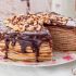 Pfannkuchen-Torte mit Schokolade