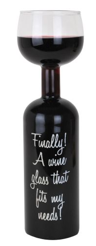 Flasche und Glas in einem