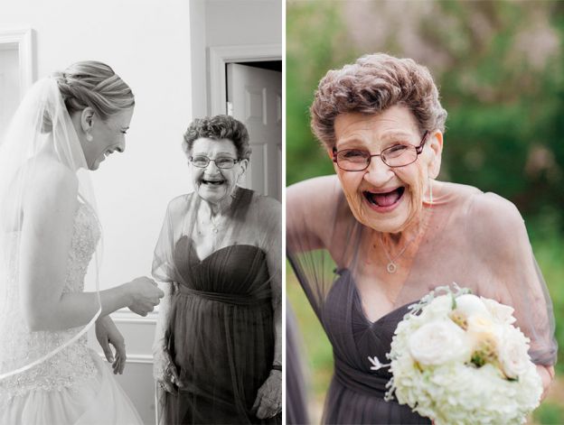Braut mach ihre 89-jährige Oma zur Brautjungfer