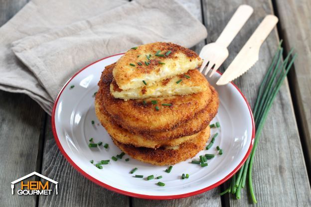 Herzhafte Kartoffelpfannkuchen mit Frischkäse-Füllung