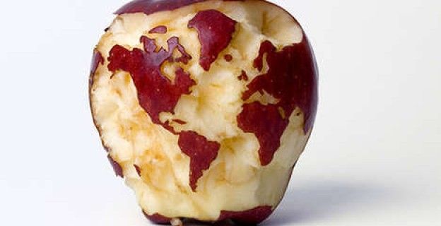Apfel-Weltkarte