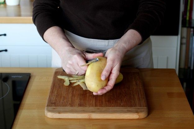 Die Kartoffeln vorbereiten