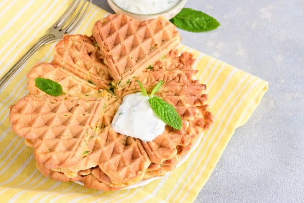 Herzhafte Waffeln