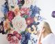 Schritt-für-Schritt-Anleitung für florale Wandtattoos im Vintagelook