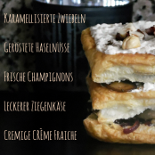 Champignons Millefeuille mit karamellisierten Zwiebeln & Haselnüssen - Schritt 1