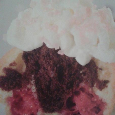 Marmor-Cupcakes mit Himbeeren