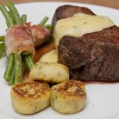 Chateaubriand mit Speckbohnen, Macaire - Kartoffeln und Sauce Béarnaise - Schritt 5