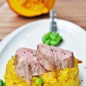 Filet vom Weidekalb an Kürbis-Steinpilz-Risotto - Schritt 5