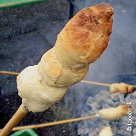 Stockbrot mit Quark - Öl - Teig