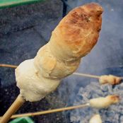 Stockbrot mit Quark - Öl - Teig