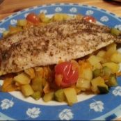 Pangasiusfilet auf Gemüsebett