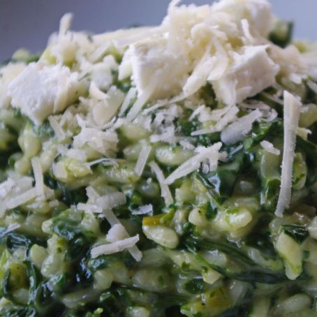 Spinat-Gorgonzola-Risotto