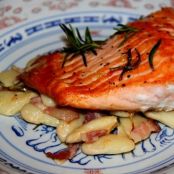 Gebratener Lachs auf weissen Bohnen - Schritt 2