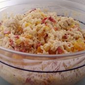 Fruchtiger Curry-Reis-Salat mit Geflügel