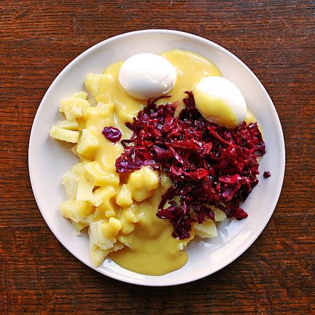 Senfeier mit Roter Bete