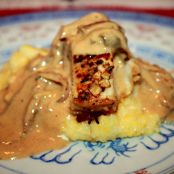 Gegrillte Huehnerbruestchen auf Polenta mit Steinpilz-Sauce auf Polenta - Schritt 4