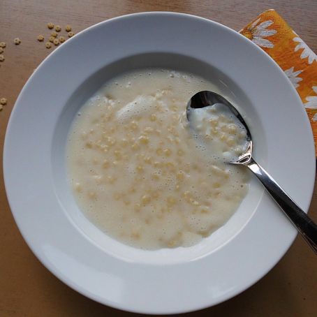 Milchsuppe mit Bratkartoffeln