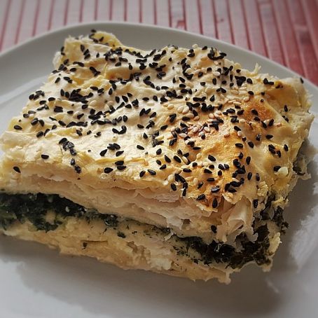 Filo Ei Auflauf mit schwarzem Sesam