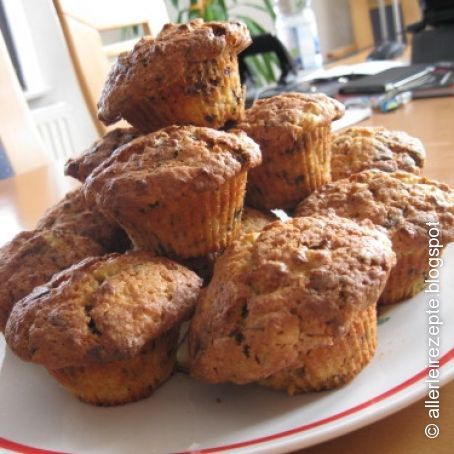 Apfel-Schokoladen-Muffins mit Rum