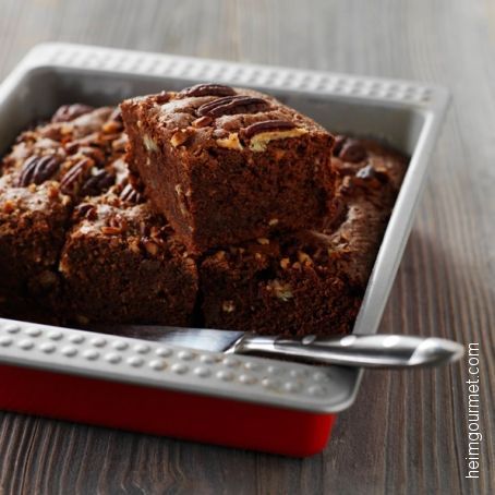 Weiche, schokoladige Brownies mit Pekannüssen