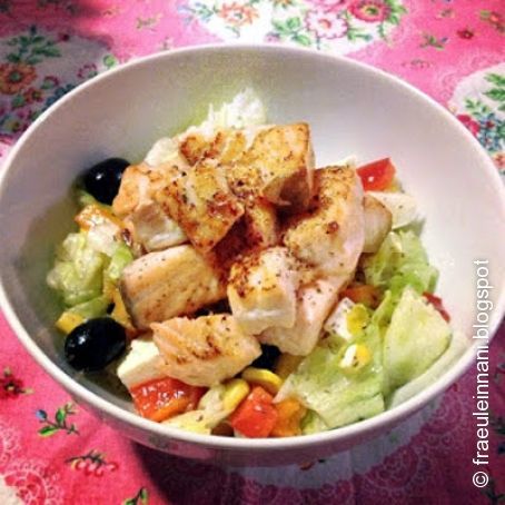 Salat mit Lachs