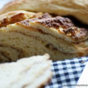 Hefekranz mit Zimt-Zucker und Marzipanz - Schritt 1