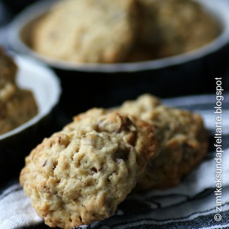 Apfel-Cranberry-Cookies