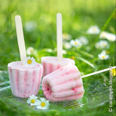 Erdbeerpopsicles