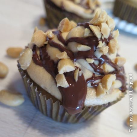 Bananen-Erdnussbutter Cupcakes