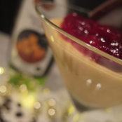 Karamell-Espresso Mousse mit Cranberrys