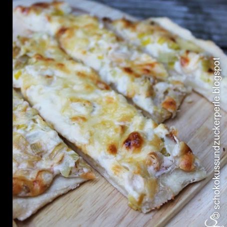 Flammkuchen mit Lauch