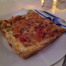 Kürbis Curry Flammkuchen